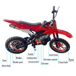 Moto tout-terrain 49cc 2 temps, mini moto chinoise populaire et économique, deux-roues pour le sport et le tout-terrain - Product Image 6