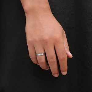Saudi Jewelry <strong>Thumb</strong> Custom 4mm Men <strong>Women</strong> Couple Matte Finished Gold Plated <strong>Ring</strong> Band Wedding Engagement <strong>Ring</strong> - Product Image 3