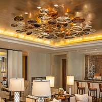 Plafonnier led suspendu au Design moderne, verre soufflé coloré, éclairage d'intérieur, luminaire décoratif de plafond, idéal pour un Bar, un hôtel ou un KTV