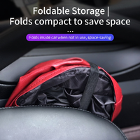Accessoires intérieurs de voiture, poubelle pliable imperméable suspendue, seau de rangement multifonction miniature pour véhicule