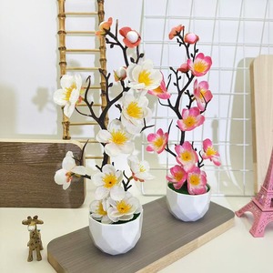 Bonsai <span class=keywords><strong>di</strong></span> <span class=keywords><strong>Fiori</strong></span> <span class=keywords><strong>di</strong></span> Prugna Diamantati Transfrontalieri per Capodanno e Festival <span class=keywords><strong>di</strong></span> Primavera, Decorazione per Soggiorno, Pianta in Vaso Simulata - Product Image 4