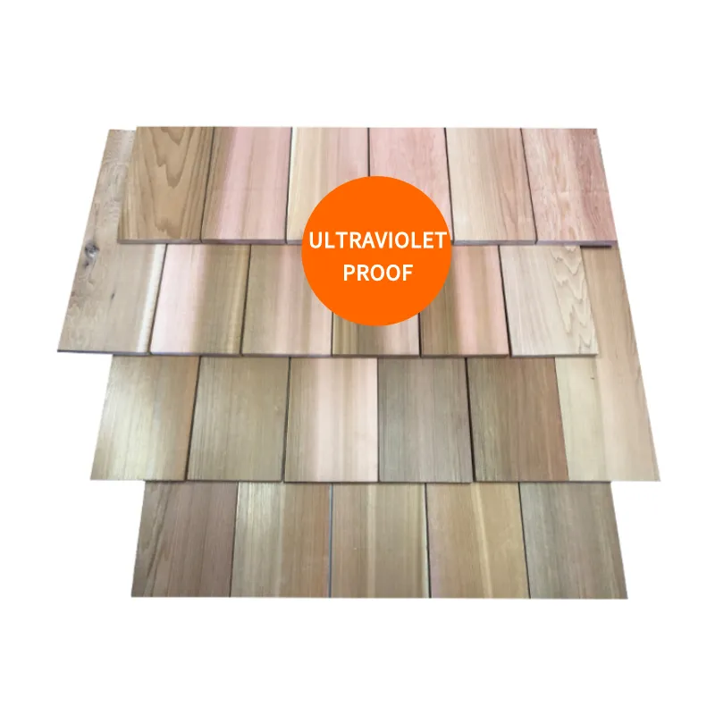 Sale Sound Insulation Wood shingles siding Natural Real Cedar Roof Panel