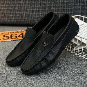 Zapatos Casuales de Piel de Primera Calidad para Hombre, Estilo Británico, con Suela Suave, para Conducir, Sin Cordones, Primavera 2021 - Product Image 4