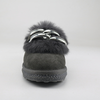 Bottes en cuir noir et fourrure