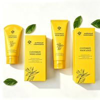 Kemasan Tube Plastik PP Krim Tangan Tabir Surya Lotion 50ml 100ml 150ml 200ml Warna Oranye Custom dengan Kotak
