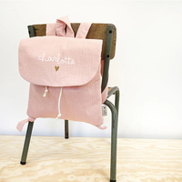 Personal isierte Double Cotton Gaze Student Rucksack Casual Rucksack Taschen für Mädchen Baumwolle Baby Rucksack
