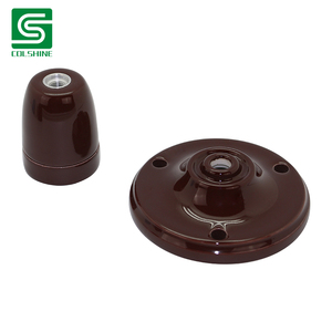 Portalámparas Retro <span class=keywords><strong>de</strong></span> Porcelana E27 con Base <span class=keywords><strong>de</strong></span> Rosca para Lámpara <span class=keywords><strong>de</strong></span> <span class=keywords><strong>Techo</strong></span>, Lámpara <span class=keywords><strong>de</strong></span> Pared e Iluminación <span class=keywords><strong>Interior</strong></span> Vintage - Product Image 6