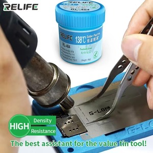 Pasta de Soldar de Baja Temperatura RELIFE RL-404, 138 Grados, para iPhone, Sin Plomo, BGA, SMD, PCB, Placa Base de Alta Gama - Product Image 5