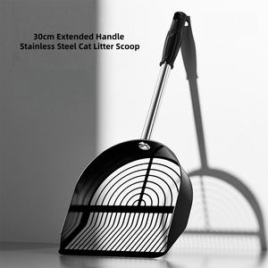 <span class=keywords><strong>Pelle</strong></span> en acier inoxydable avec manche télescopique extra large pour litière pour chat, fumier de poulet et plus, <span class=keywords><strong>pelle</strong></span> à litière réglable - Product Image 2
