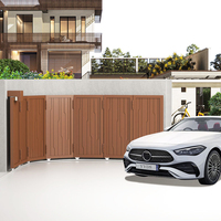 Portail coulissant électrique moderne en aluminium courbé avec télécommande, induction automatique et étanche pour villa et cour