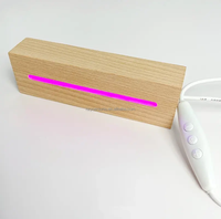 Lampe de nuit LED en acrylique laser 3D avec base en bois rechargeable par USB ou alimenté par batterie AAA Design mignon pour la chambre à coucher
