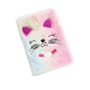 High Quality Thermal Binding Plush Cover Cute Mini Animal Custom Design Hardcover <b>A5</b> Notebook/Diary Kids Office Ladies USA - Product Image 2
