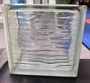 Bloque de Vidrio Transparente con Diseño de Mosaico, Ladrillo de Vidrio Decorativo Moderno para Aplicaciones en Baños y Hoteles - Product Image 1