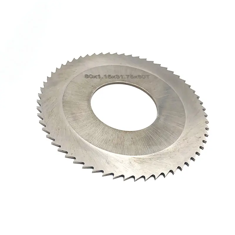 80*1.15*31.75*60T Tungsten HSS Plain Slitting Saw Milling Cutter For Needle Board Slot