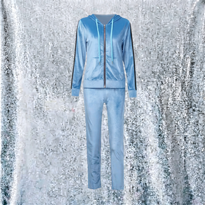 Ensemble long 2 pièces tricoté confortable pour femme, col montant, en coton respirant, personnalisable, idéal pour l'hiver - Product Image 1