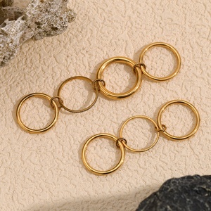 Thời Trang Đồ Trang Sức Nhẫn Multilayer Hoop Zircon Đồ Trang Sức 18K Vàng Mạ Thép Không Gỉ Trang Sức Tuyên Bố Nhẫn - Product Image 5