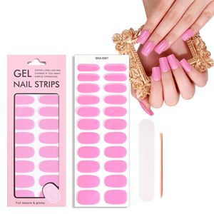 Autocollants pour ongles en gel personnalisés, pas besoin de lampe UV, bandes de gel pour ongles sans UV, imperméables, couverture complète, art de la manucure, bandes de gel pour ongles sans UV - Product Image 4