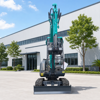 Mini-excavatrice hydraulique de 3 tonnes, moteur, pompe, chenilles en caoutchouc, micro-excavatrice compacte de 22 kW, machine de terrassement certifiée ISO CE