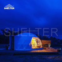 Usine de tentes de Guangzhou Resort Geo Dome House Grand dôme géodésique Tentes Glamping Garden Igloo Dome House