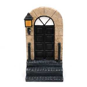 European Style Door Bookend Light Up Resin Home <b>Decoration</b> For Study Desk Craft Ornament - Product Image 5