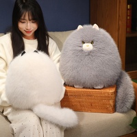 Nouvelles Idées de Produits Jouet de Chat Persan Blanc en Peluche Douce pour Enfants Bébé Poupée Animal en Peluche avec Doublure en Coton PP pour Soulager le Stress