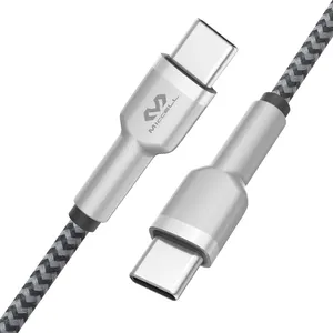 Cable usb tipo c 5A fast charging zinc alloy customized 1m 2m 3m 3A nylon braided usb c to type c usb data cable