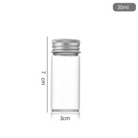 12ml 20ml 30ml 50ml 70ml 80ml 100ml Tube Verre Vitamine Capsule Pilules Médecine Supplément Bouteille Conteneur Bocaux Avec Bouchon En Métal