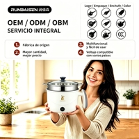 Mini-marmite électrique multifonctionnelle 1,8 L 600 W, cuiseur vapeur antiadhésif en acier inoxydable, prise EU/UK 220 V pour la maison, logo OEM ODM