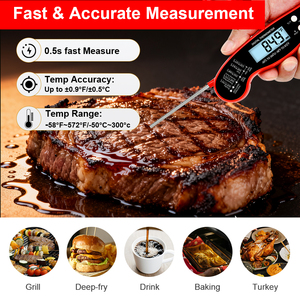 0.5sultra phản ứng nhanh gấp <span class=keywords><strong>LCD</strong></span> hiển thị kỹ thuật số thịt nhiệt kế biểu tượng tùy chỉnh BBQ nướng Nhiệt kế cho nấu ăn thực phẩm thịt - Product Image 6