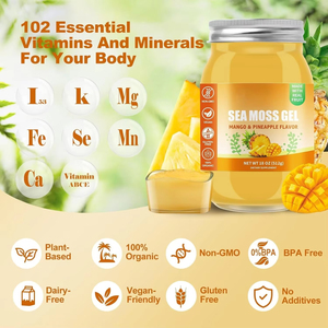 Miễn phí mẫu nhãn hiệu riêng hữu cơ tự nhiên Irish seamoss gel vitamin thảo dược bổ sung hương vị biển rêu Gel - Product Image 2