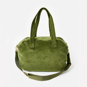 Sac fourre-tout en velours côtelé vert, sac à bandoulière, sac à main pour femme, grande capacité, sac de voyage et de sport pour l'extérieur, vente en gros - Product Image 4