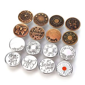 Tùy Chỉnh Đầy Màu Sắc Laser Thiết Kế Logo Chân Kim Loại Nút Cho Quần Jean - Product Image 5