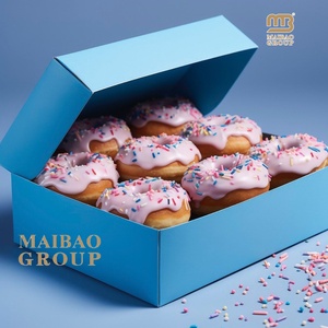 <span class=keywords><strong>Cajas</strong></span> de Cartón Blancas y Rosas <span class=keywords><strong>para</strong></span> Donuts, Personalizadas con Diseño Impreso, Caja de Papel <span class=keywords><strong>para</strong></span> Empacar Sushi, Macarons y Donuts con Ventana Transparente - Product Image 4