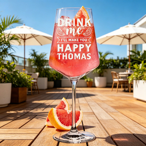 Verre à <span class=keywords><strong>vin</strong></span> personnalisé gravé avec nom sur mesure, cadeaux d'anniversaire, citation amusante gravée, gobelet personnalisé gravé sur mesure - Product Image 4