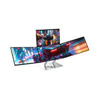 Soporte de monitor de escritorio para transformadores: Configuración magnética multipantalla Monitor de pantalla Quadra de alta definición