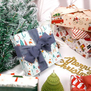 Hot Selling Custom 80g <b>Christmas</b> Flower Tissue New Year Party Gift Wrap <b>Paper</b> <b>Roll</b> for Packaging <b>Wrapping</b> <b>Paper</b> - Product Image 6