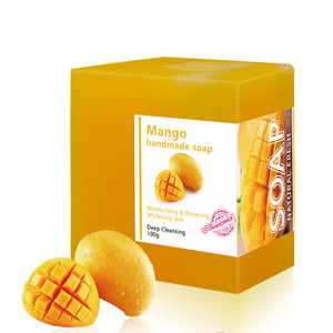 Jabón de mango hecho a mano de Tailandia OEM, barra de jabón sólida de coco natural orgánico para blanquear la piel - Product Image 1