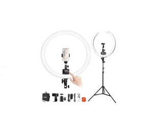 Neewer Anneau lumineux LED avancé de 18 pouces avec trépied et support pour téléphone |   Parfait pour le maquillage, <span class=keywords><strong>YouTube</strong></span> et la création de vidéos - Product Image 1