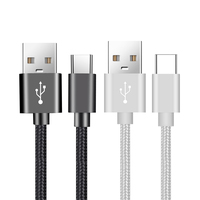 2022 Hot 2A OEM 2M 3 pieds 6 pieds 10 pieds USB Type C Nylon tressé charge rapide synchronisation ligne de données câble Micro avec boîte en cristal