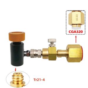 Adaptador de Estación de Recarga de CO2 para Botellas de Soda Sodastream TR21-4, Personalizable desde W21.8-14 CGA320, Tanque de Carbonatación - Product Image 3