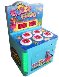 LED Crazy Frog Coin Operated niños golpear martillo <span class=keywords><strong>Whack</strong></span> <span class=keywords><strong>a</strong></span> <span class=keywords><strong>mole</strong></span> redención de golpe martillo juego de arcade máquina de China - Product Image 1
