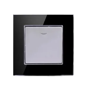 Honyar Eu Standaard 86Cm Gehard Glazen Paneel 10a Moderne Luxe Wandschakelaar Met Led Licht