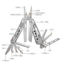 WELLFLYER MUPL-119 nouveauté pince multi-outils pliable Portable pince à bec effilé Camping en plein air ouvre-bouteille d'urgence