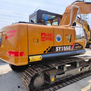เครื่องขุดตีนตะขาบไฮดรอลิก SY155C 15ตันมือสองพร้อมปั๊มมอเตอร์กระปุกเกียร์ผลิตในประเทศจีน - Product Image 1