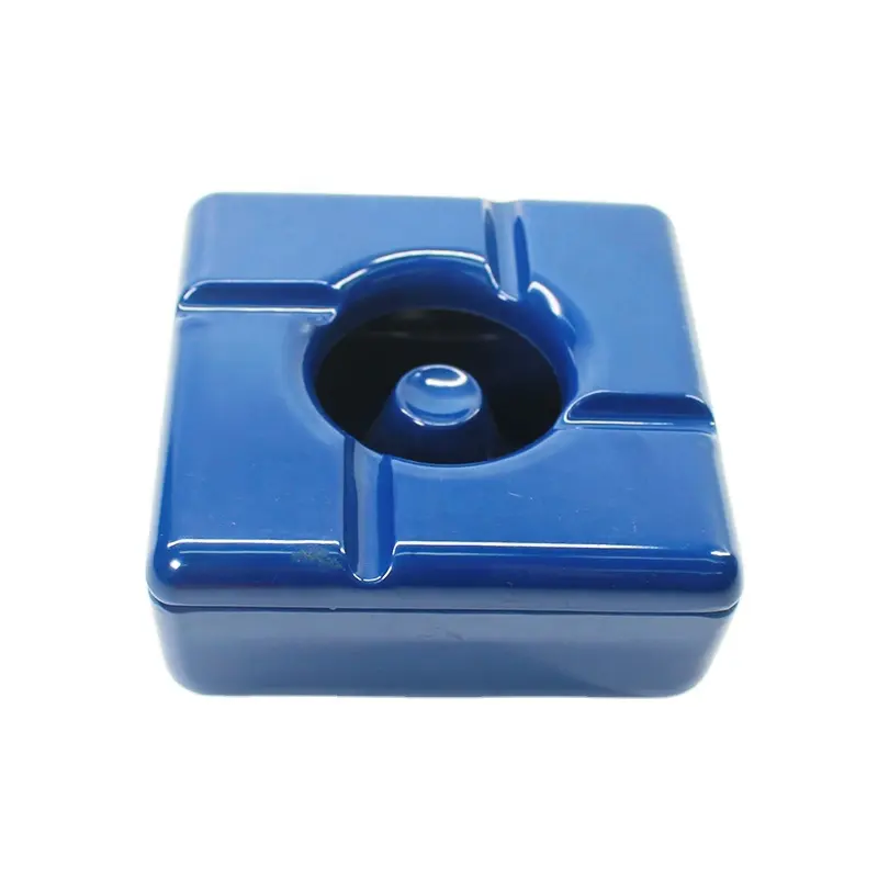 UKETA Wholesale Custom Logo Square Melamine Windproof Ashtray Melamine Ashtray