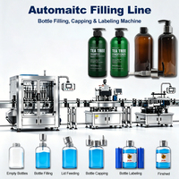 Ligne de remplissage et d'emballage automatique de flacons de lotion 1000BPH, machine de remplissage et de bouchage de flacons de crème cosmétique et de flacons de shampoing