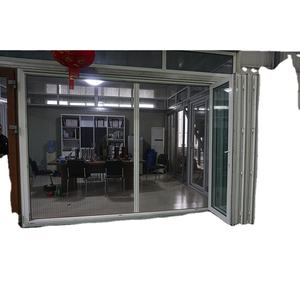 As2047 Exterior de vidrio doble UPVC Patio plegable puertas de acordeón - Product Image 1