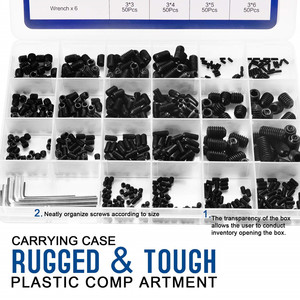 Juego de tornillos Allen Grub de grado 12.9, M2 M3 M4 M5 M6, tornillos hexagonales de acero, óxido negro, kit de tornillos métricos DIN - Product Image 3