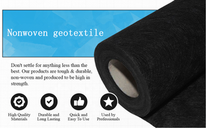 Tissu géotextile non tissé blanc noir <span class=keywords><strong>Geo</strong></span> <span class=keywords><strong>Textile</strong></span> rouleau taille personnalisée 100gsm PP pour réservoir d'eau de Protection des pentes - Product Image 4