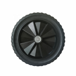 12 pouces roues en plastique solide pneu en caoutchouc pour <span class=keywords><strong>tondeuse</strong></span> à gazon générateur roue épandeur - Product Image 3